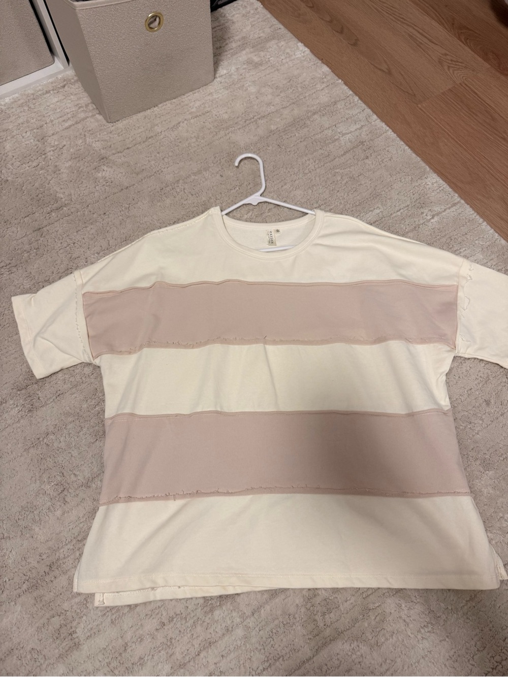 Hayden Cream and Blush Colorblock Tee